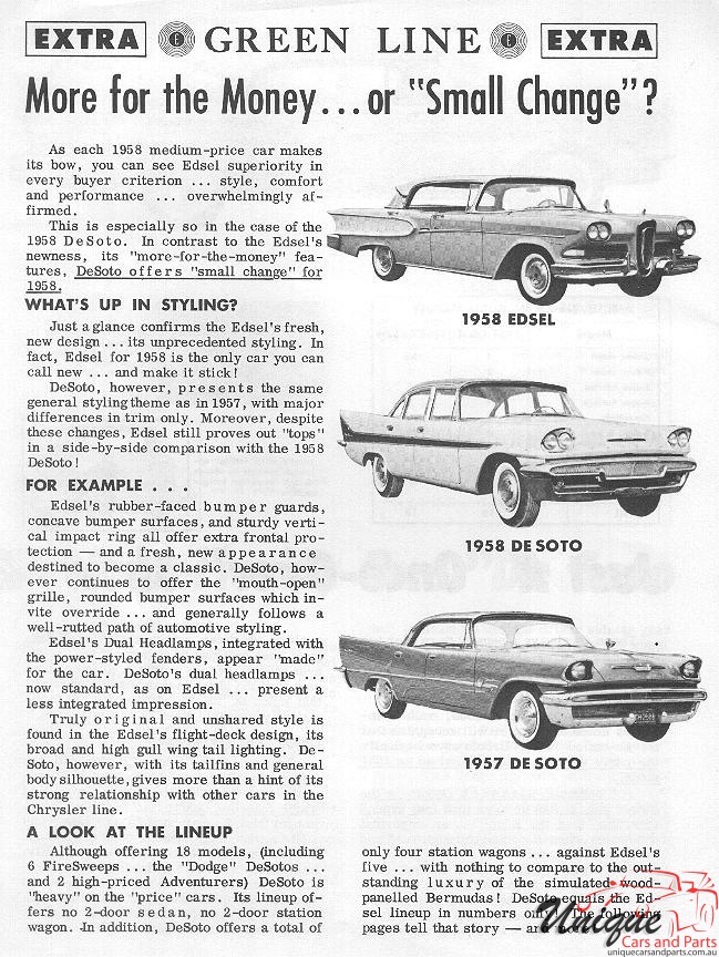 1958 Edsel Comparison Brochure Page 4